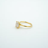 Moissanite Oval Solitaire - Esther