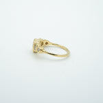 Zircon Line Gold Cluster Ring - One of a Kind