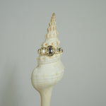 Zircon Line Gold Cluster Ring - One of a Kind