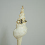 Zircon Line Gold Cluster Ring - One of a Kind