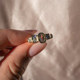 Zircon Line Gold Cluster Ring - One of a Kind