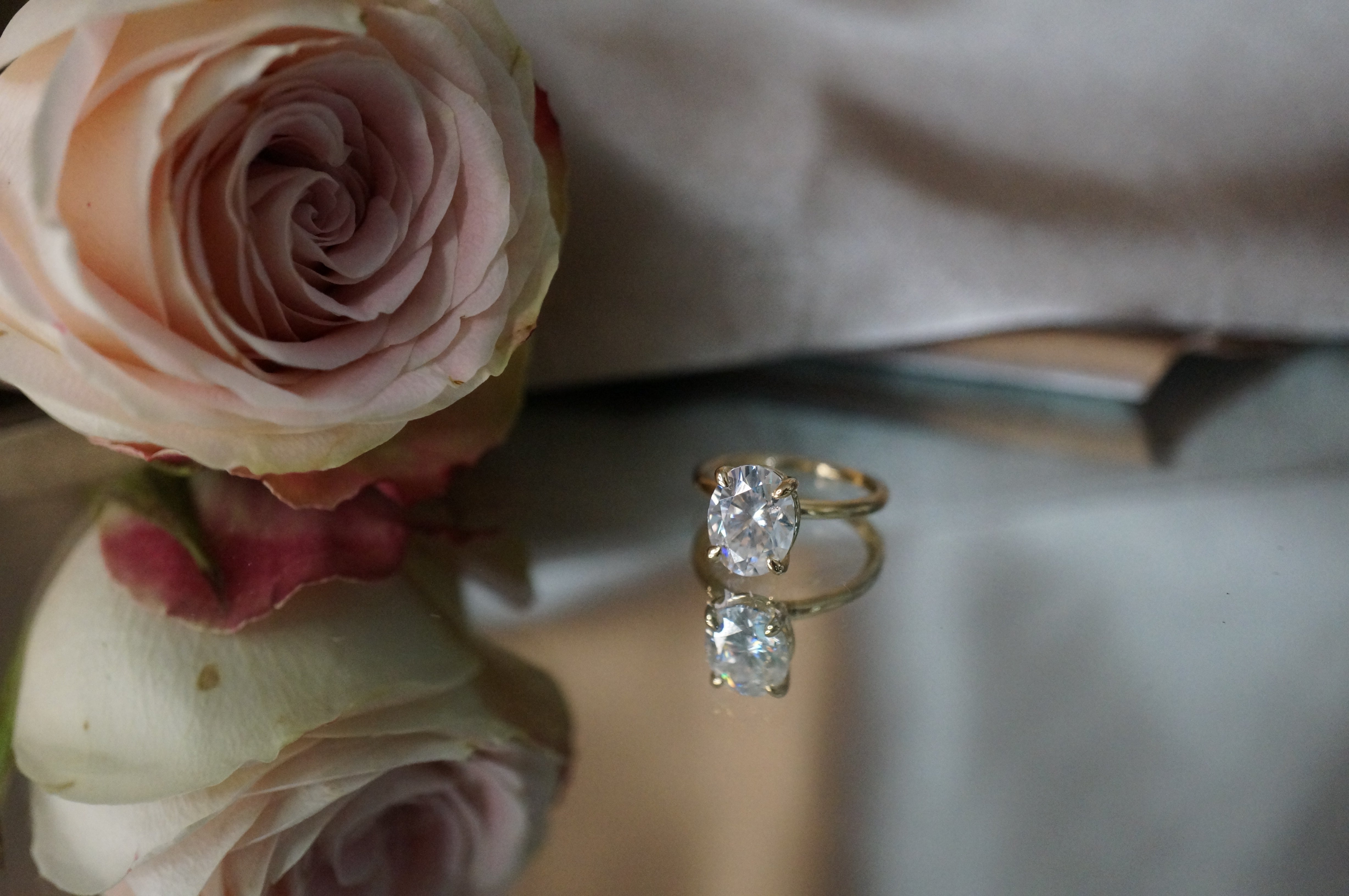 Moissanite Oval Solitaire - Esther