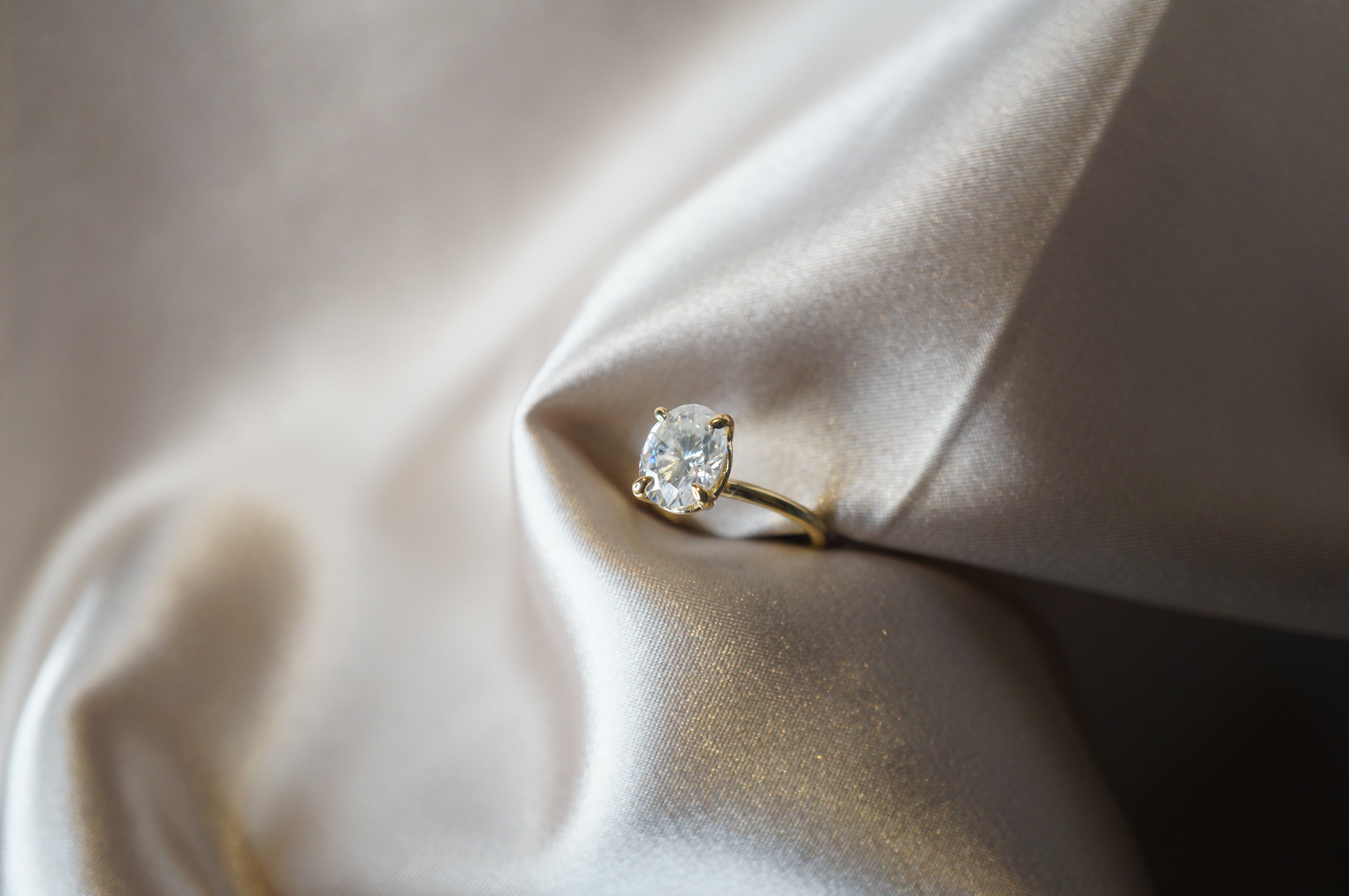 Moissanite Oval Solitaire - Esther