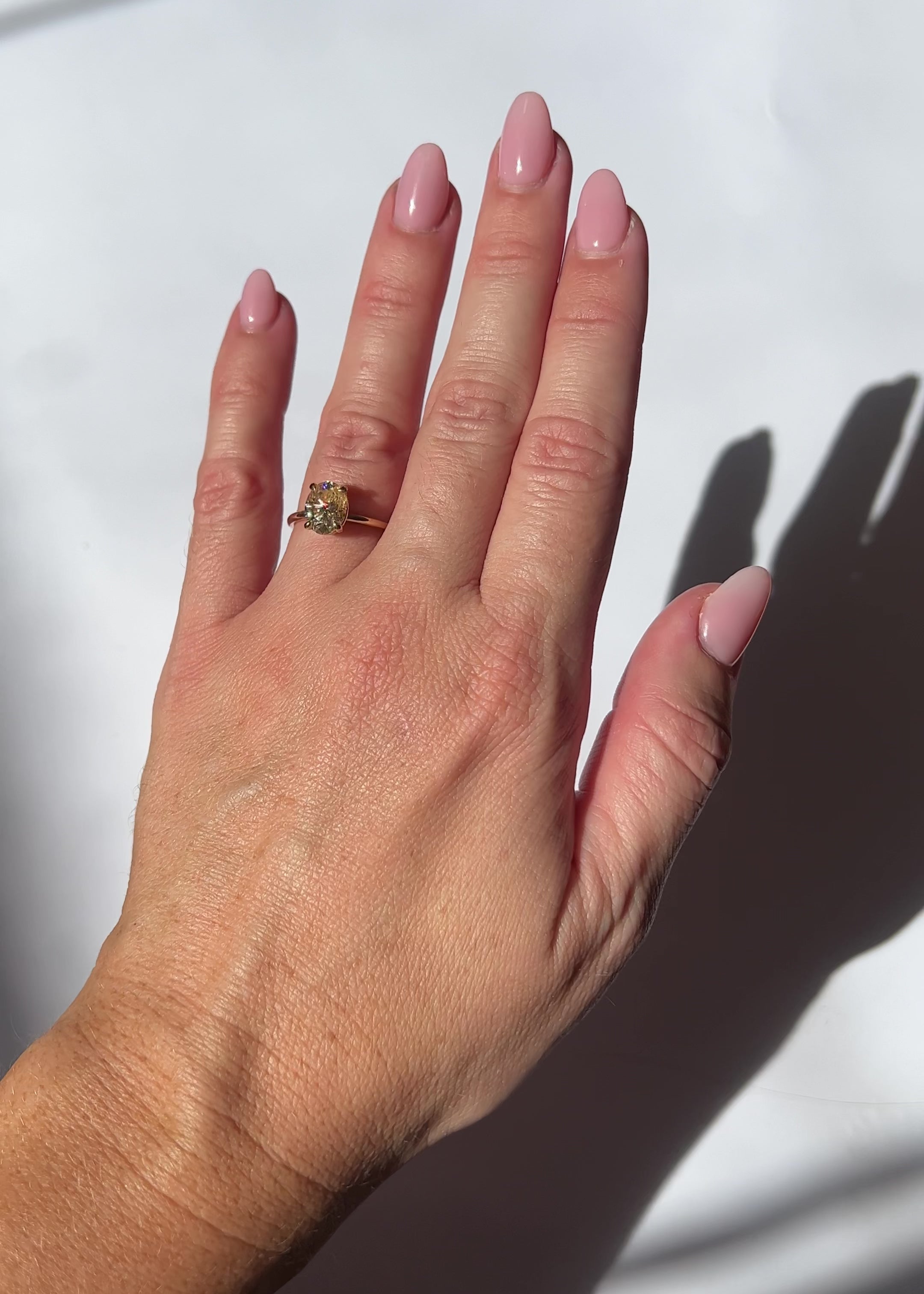 Moissanite Oval Solitaire - Esther